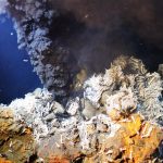 Deep ocean water in darkness